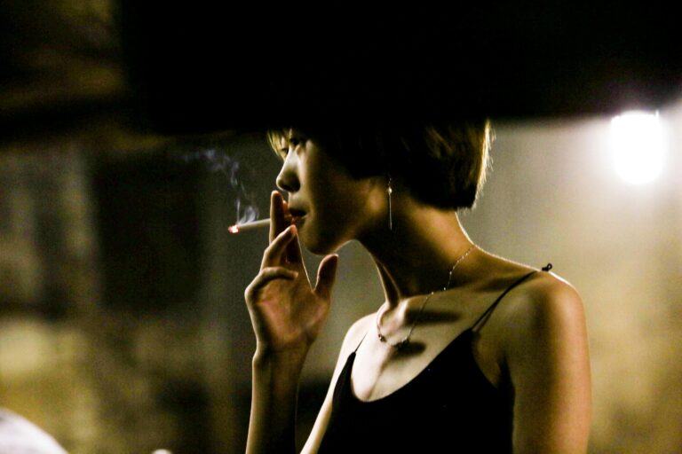 free-photo-of-young-woman-smoking-a-cigarette
