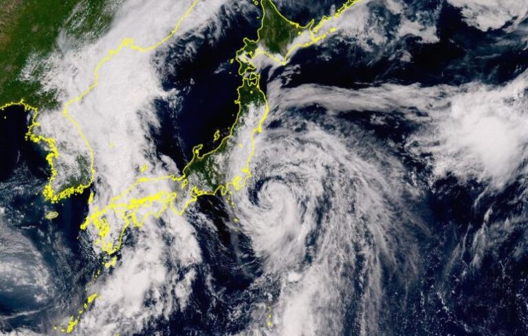chuvas no japão - tempestade tropical nari