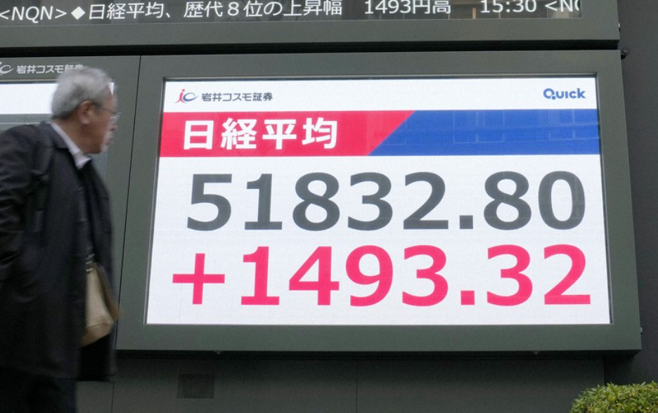 Rali de Ano Novo: Nikkei rompe os 51.000 pontos na estreia de 2026