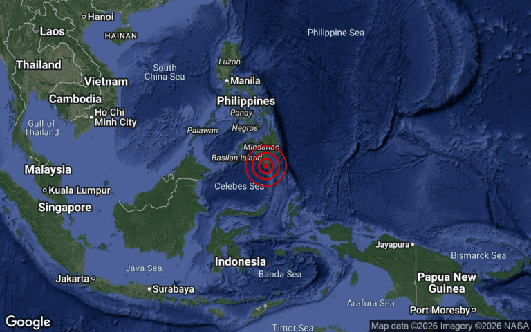 Terremoto nas Filipinas - Mapa